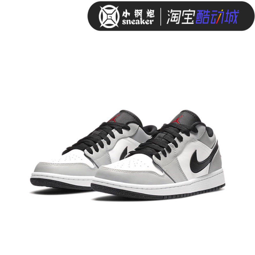 Air Jordan 1 Low AJ1烟灰白灰酷灰脚趾低帮板鞋男女鞋553560-030