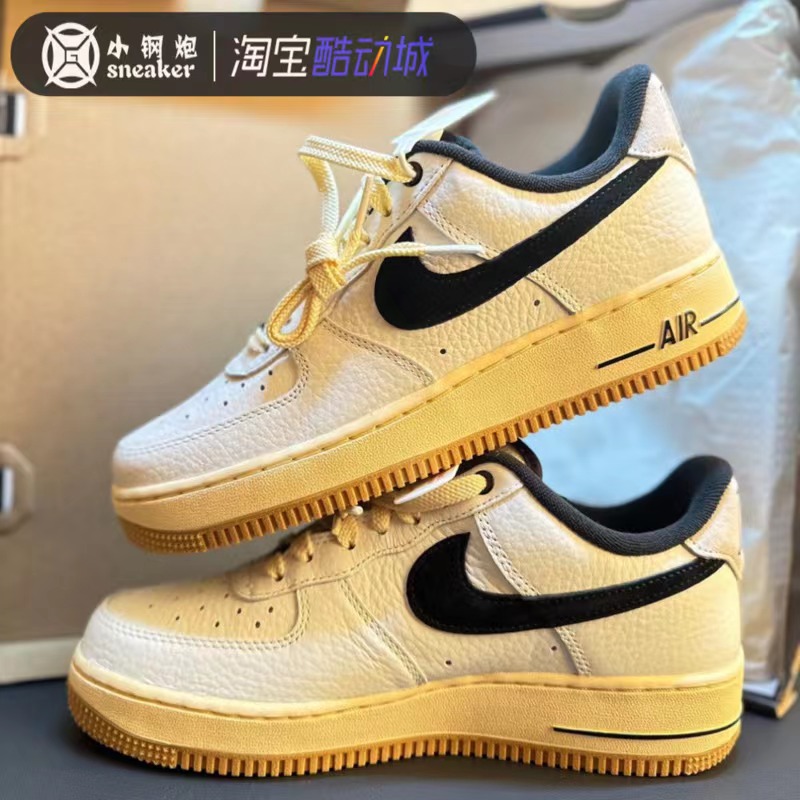 Nike Air Force 1 Low AF1空军一号黑白蓝做旧低帮板