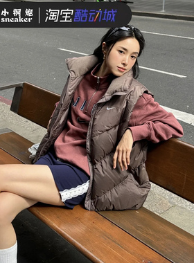 Nike耐克WINDPUFFER 保暖女子休闲防风马甲立领羽绒服背心 HF7897