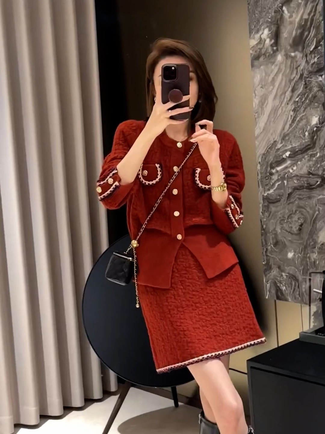 开衫套头两件套针织毛衣