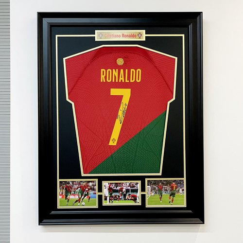 【真球衣】葡萄牙C罗签名球衣装裱相框装饰皇马曼联足球人礼物