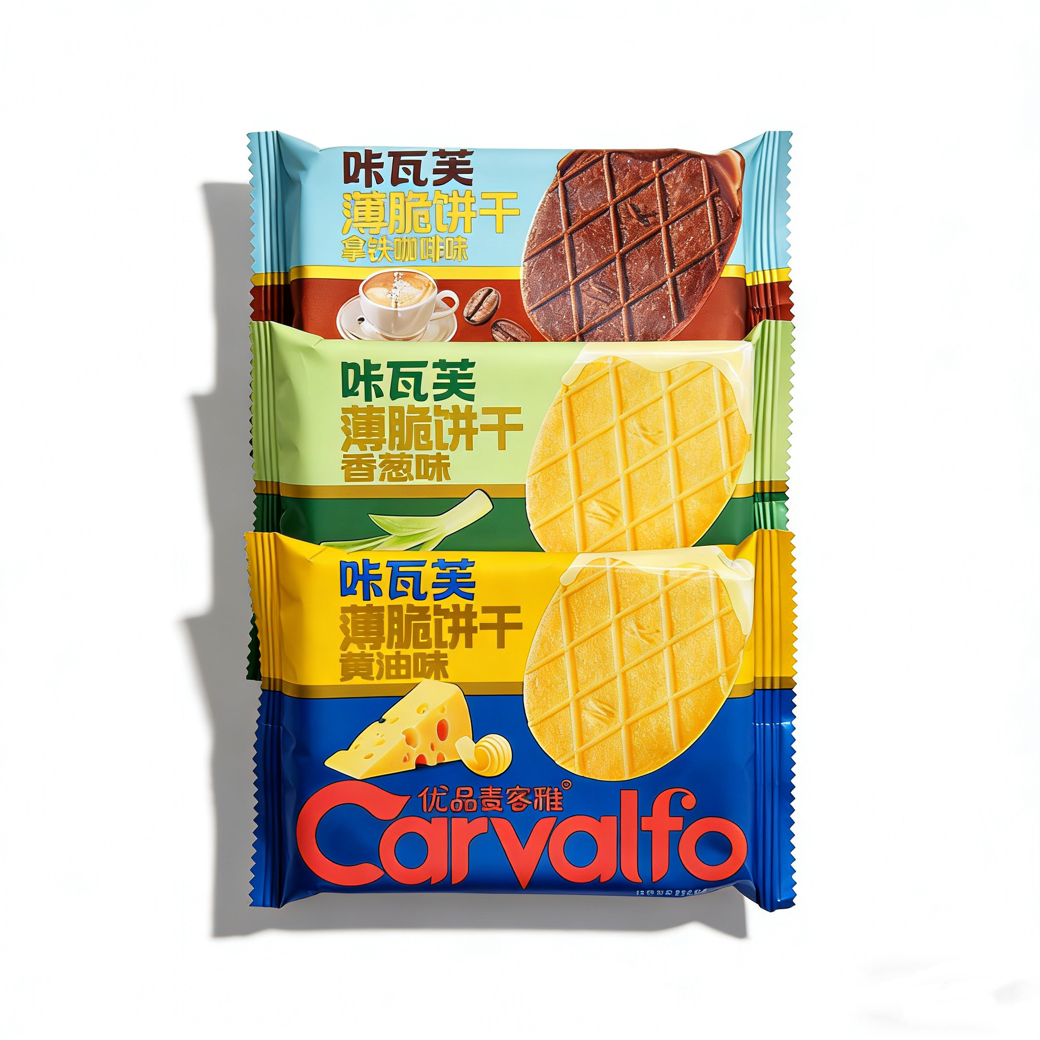 优品麦客雅Carvalfo咔瓦芙薄脆饼干多口味国产零食休闲点心小吃
