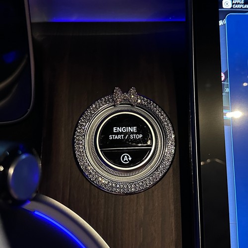 适用奔驰EQE350SUV内饰饰件EQE500一键启动开关镶钻装饰圈水钻贴