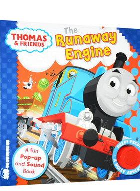 英文原版 小火车托马斯和他的朋友们 Thomas And Friends  The Runaway Engine 翻翻立体发音书 纸板书