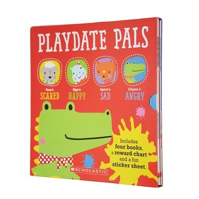 英文原版 Playdate Pals Emotions 游戏伙伴 儿童情绪启蒙绘本附4册贴纸 计划表 Scholastic