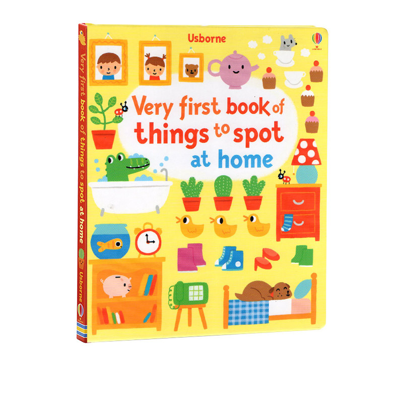 to spot at home趣味单词找找乐 精装洞洞书 亲子互动游戏书 低幼英语