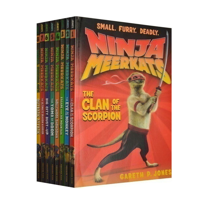 英文原版 Ninja Meerkatss 8册合售 美国进口儿童小说读物 中小学生课外阅读 英语成绩提高