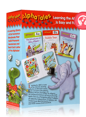 英文原版 趣味认知字母故事绘本 Alphatales A to Z Tales 26册礼盒装 家庭学习教辅 学乐出品