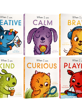 英文原版 First Behaviors 情商培养 6册 纸板书合售 When I am Brave/Creative儿童情绪礼仪 情商培养绘本 纸板书 Child's Play
