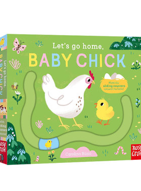 英文原版 Let's Go Home, Baby Chick 纸板书 手指滑滑乐纸板操作书 认知益智 Nosy Crow