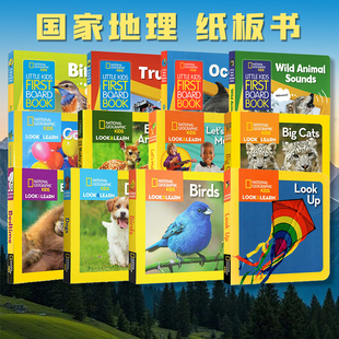 全彩动物系列绘本 Little and Learn Look Geographic Kids 英文原版 美国国家地理启蒙纸板书 儿童百科书 National