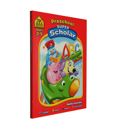 3-5岁学霸练习 School Zone Super Scholar Workbooks Preschool 幼儿园早教家庭练习册合辑 英文原版