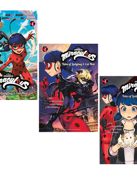 【自营】预售 英文原版Miraculous: Tales of Ladybug & Cat Noir 绽放瓢虫少女 1-3 3册合售 超级英雄题材漫画 奇迹少女 奇迹瓢虫