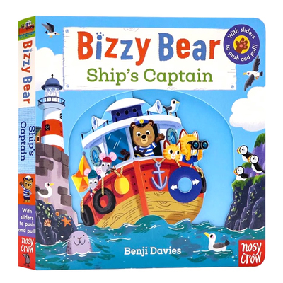 英文原版 Bizzy Bear: Ship's Captain 小熊很忙 船长 纸板活动机关操作书 边玩边学 儿童绘本 可搭sing along Nosy Crow