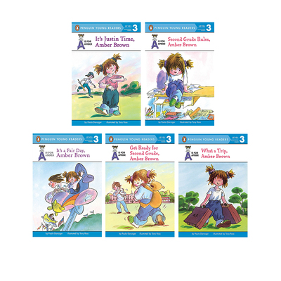 英文原版绘本 Penguin Young Readers  L3 A Is for Amber 5册合售 企鹅兰登英语分级绘本读物