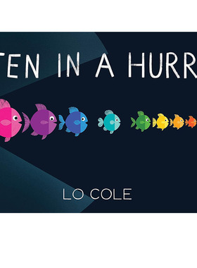 英文原版 Ten in a Hurry 颜色认知 纸板书 绘本 儿童英语启蒙图画故事绘本