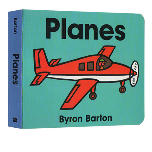 英文原版 Planes Board Book 纸板书 拜伦巴顿 Byron Barton 交通工具 飞机 幼儿启蒙认知绘本图画书