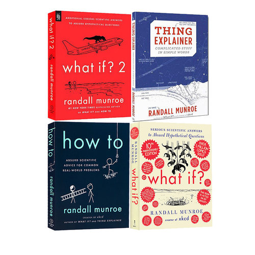 预售 英文原版 What If 2/How to/Thing Explainer 兰道尔门罗 4册平装 合售