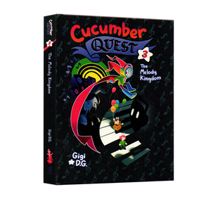 英文原版 Cucumber Quest The Melody Kingdom #3 《甜甜圈王国》漫画全彩绘本图画书 英雄冒险漫画小说故事 8-12岁