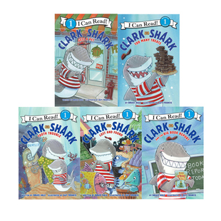 英文原版 I Can Read Comics Clark the Shark 漫画分级读物 鲨鱼克拉克 5册合售 Harper Collins 柯林斯