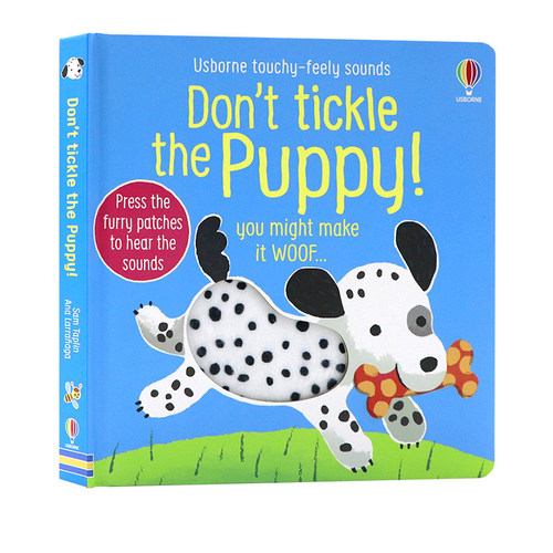 英文原版 Don't Tickle the Puppy! 别给小狗挠痒痒 纸板洞洞发音书 儿童触觉感官认知 低幼启蒙认知 尤斯伯恩 Usborne