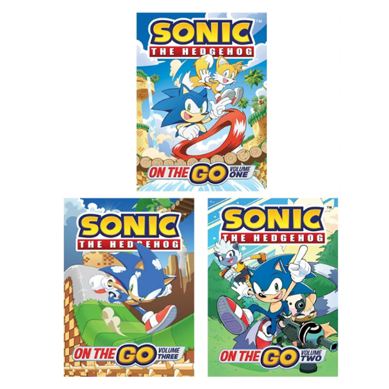 预售 英文原版 刺猬索尼克：在旅途中 1-3 3册合售 Sonic the Hedgehog: On The Go, Vol. 1 全彩漫画