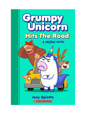 英文原版 Grumpy Unicorn Hits the Road 臭脸独角兽出发了 儿童幽默英文漫画 Joey Spiotto