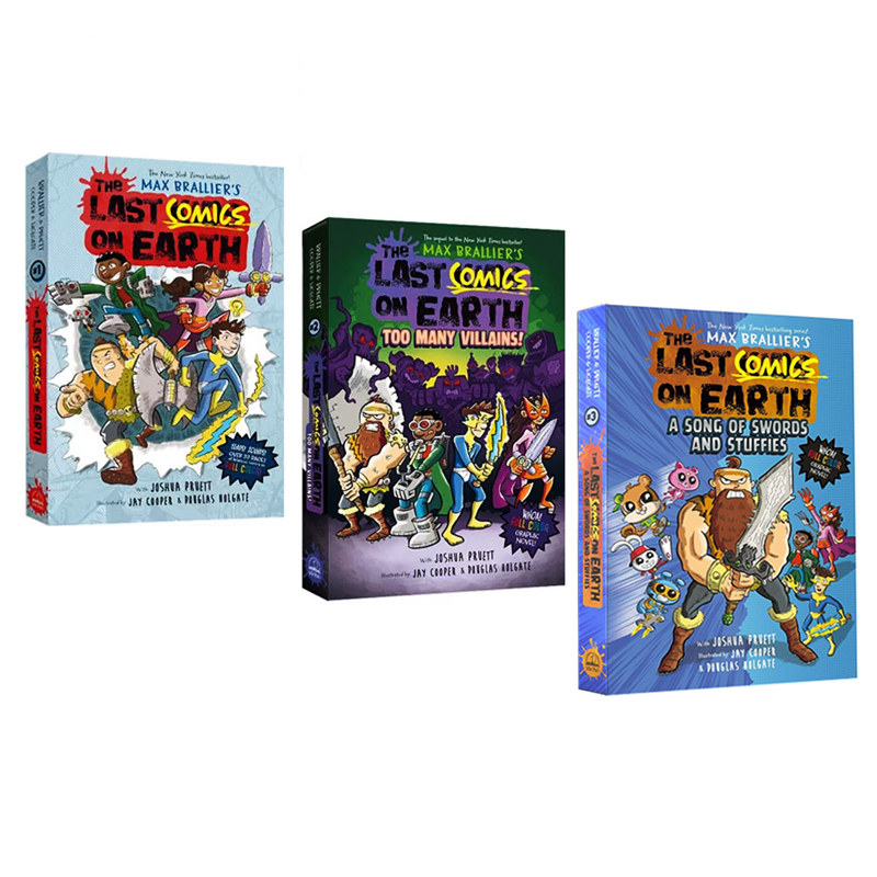 预售 英文原版 The Last Comics on Earth 地球最后的孩子 3册 漫画版 漫画绘本故事小说 魔法奇幻冒险小说
