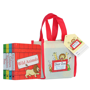 礼品手提袋纸板书 Dear Zoo 亲爱的动物园系列 4册合售 Rod Campbell 英文原版睡前故事书 幼儿启蒙英语学习纸板绘本