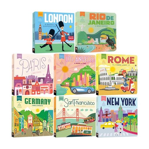 英文原版 你好世界 Hello World 城市系列 New York/San Francisco/ Paris 8册合售纸板书儿童启蒙早教益智图画 亲子共读纸板