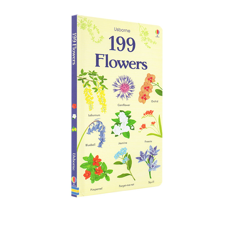 usborne 199 flowers 199种花类 花朵植物认知 精装 低幼儿童启蒙单词