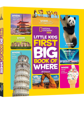 英文原版 National Geographic Little Kids First Big Book of Where 国家地理幼儿版科普绘本 这是哪里