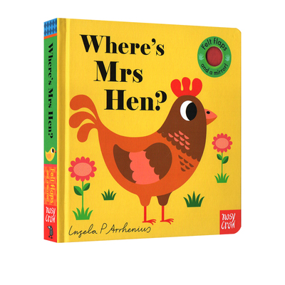 预售 亲亲小手翻翻书 英文原版 Where's Mrs Hen? 母鸡和朋友 纸板书 触摸书 翻翻书 趣味问答 幼儿感官发展 早教认知 Nosy Crow