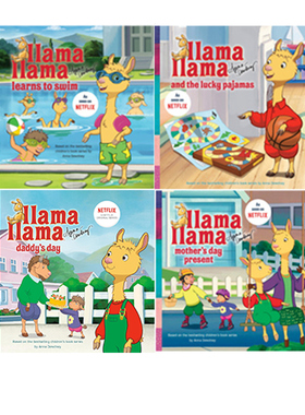 #英文原版 Llama 羊驼拉玛 4册合售 韵文故事 幼儿节日认知 成长亲子启蒙绘本 Netflix动画版
