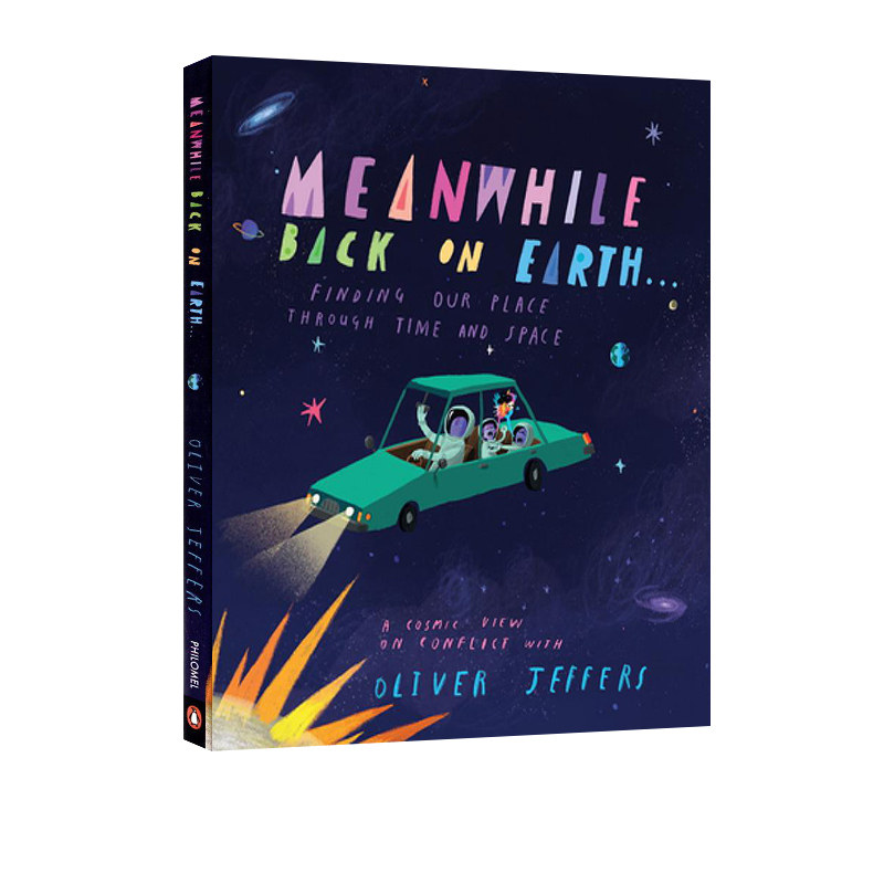 英文原版 Meanwhile Back on Earth 精装 回到地球表面 艺术插画绘本 Oliver Jeffers 奥利弗杰弗斯
