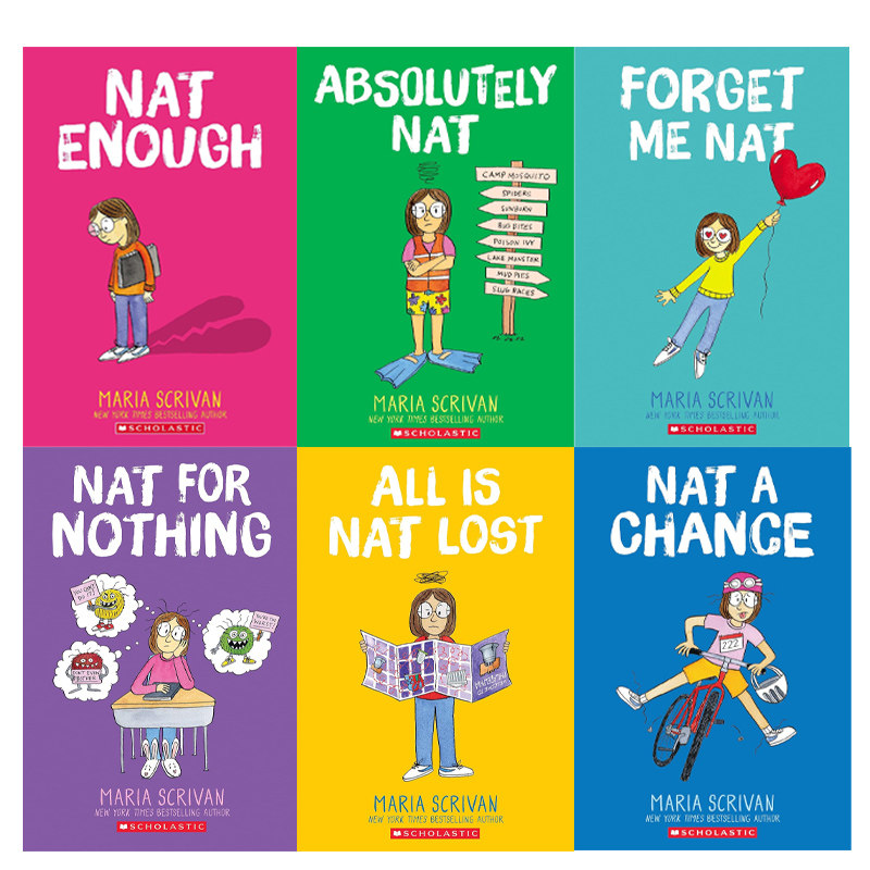 预售 英文原版 Nat Enough 不够自信的娜塔莉 6册合售 全彩漫画 青少年课外读物 纽约时报畅销书 9-12岁