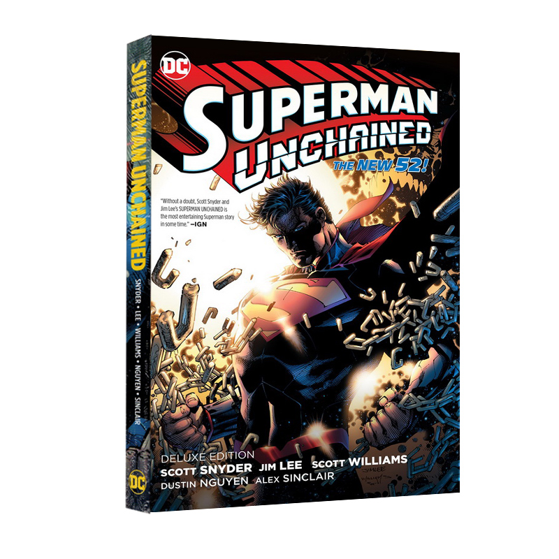 英文原版 Superman Unchained The Deluxe Edition 超人 挣脱束缚 新版精装豪华收藏版 DC漫画