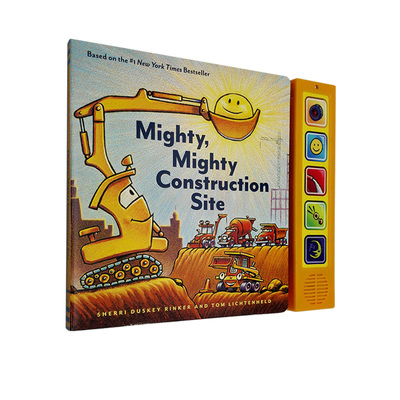 英文原版 Mighty Mighty Construction Site Sound Book  纸板发音书 好厉害 工地上的车