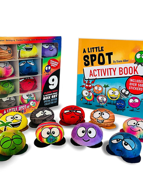 预售 英文原版 豆豆家族的魔法情商课 A Little SPOT of Feelings 一点点感觉 书+含9个毛绒玩具 活动书 儿童创意启蒙绘本