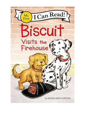 饼干狗 biscuit 英文绘本 汪培珽书单 Biscuit Visits the Firehouse 4-8岁小饼干狗幼儿英语故事书绘本