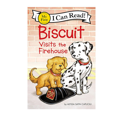 饼干狗 biscuit 英文绘本 汪培珽书单 Biscuit Visits the Firehouse 4-8岁小饼干狗幼儿英语故事书绘本
