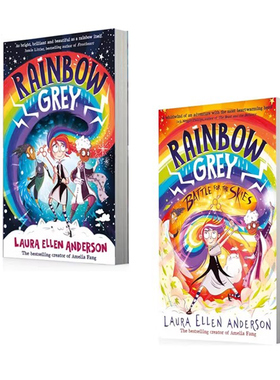 英文原版 Rainbow Grey 彩虹灰系列2册合售 风暴之眼/天空之战 青少年奇幻章节小说 Laura Ellen Anderson