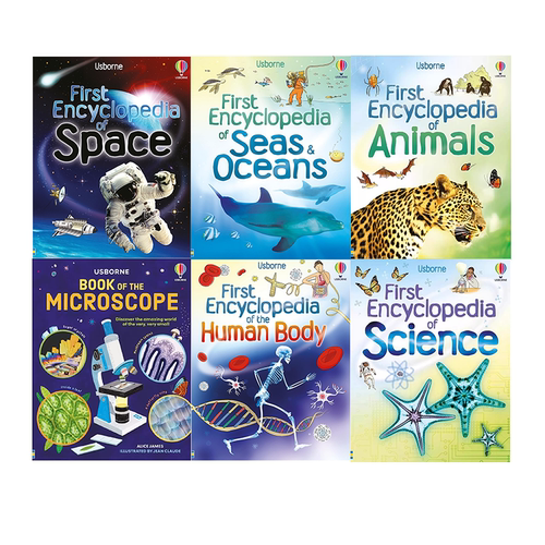 Usborne科普百科全书 First Encyclopedia of the Human Body/Space/Oceans/Animals/Science 人体/ 宇宙/海洋/动物/科学 尤斯伯恩