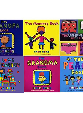 英文原版 Todd Parr 儿童情绪管理绘本 淘弟有个大世界 6册 The Underwear /Mommy Book 平装大开本 家庭成长教育读物