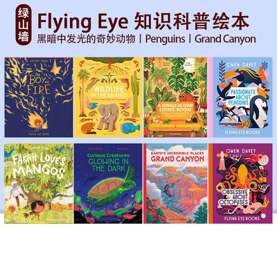 英文原版 Flying Eye 知识科普绘本 Curious Creatures Glowing in the Dark/Glowing in the Dark/Penguins 科普百科图画书