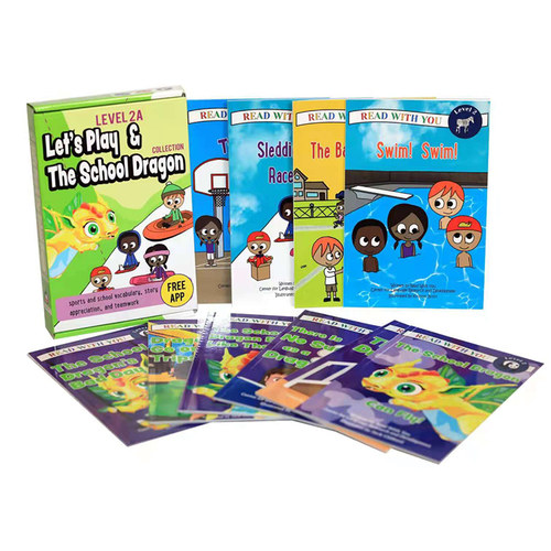 英文原版Level2 A Let's Play & School Dragon 10册团队协作儿童分级读物故事绘 Read With You陪你读书随书附带读物配套APP