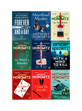 预售 安东尼·霍洛维茨 推理小说9本套装 Anthony Horowitz 英文原版 马布尔厅谋杀案 关键句是死亡 一行杀人的台词 刀的扭转