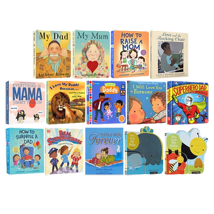 My Mum My Dad 我爸爸我妈妈绘本英文 guess how much i love you  母亲节父亲节纸板书操作书翻翻书 卡罗琳杰恩爱的晚安 英文原版