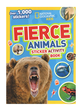 英文原版 美国国家地理 National Geographic Kids Fierce Animals Sticker Activity Book 百科贴纸活动书