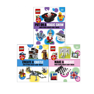 Ideas 乐高创意书 Magic Show儿童益智游戏书 Mosaic LEGO Castle 英文原版 3本合售